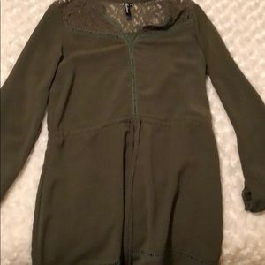 Dark green long sleeve dress